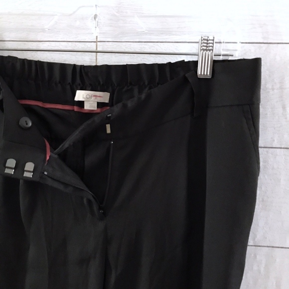 Ann Taylor LOFT Black Straight Ankle Julie Pants - Picture 4 of 8